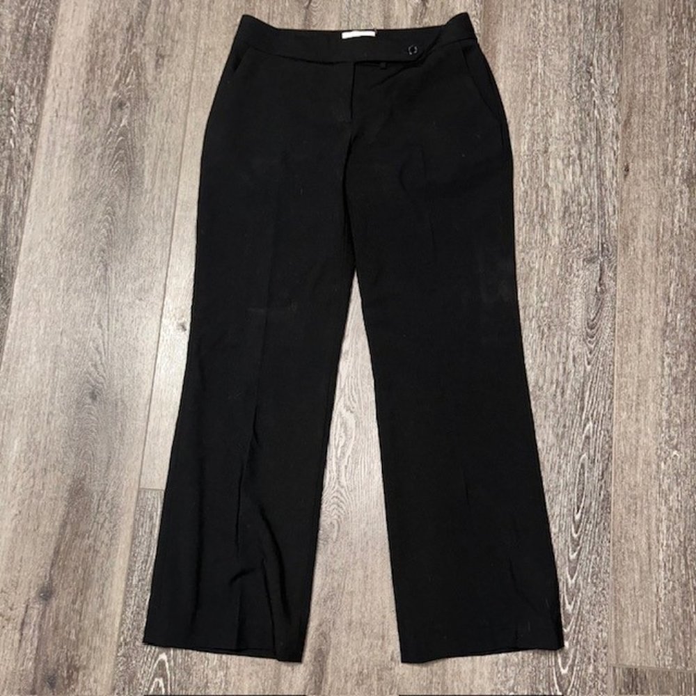 Calvin Klein Women's Dress Pants Size 2 Black Classic Fit Straight Leg Slacks